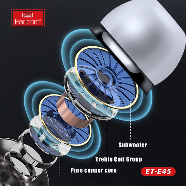 ✔️ Bảo Hành 99 Năm ✔️ Tai Nghe Giá Rẻ Có Dây Earldom Kèm Mic dài 1.2M E45 Chính hãng Earldom | EARLDOM STORE VN ✔️