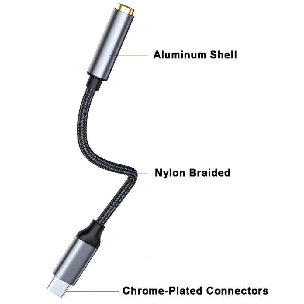 Cáp Chuyển Đổi Âm Thanh Type C Sang 3.5mm Type C Sang 3.5mm Chuyên Dụng Cho Điện Thoại