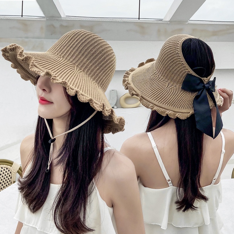 Nón Cói Rộng Vành Hở Chóp Thời Trang Đi Biển Dành Cho Nữ