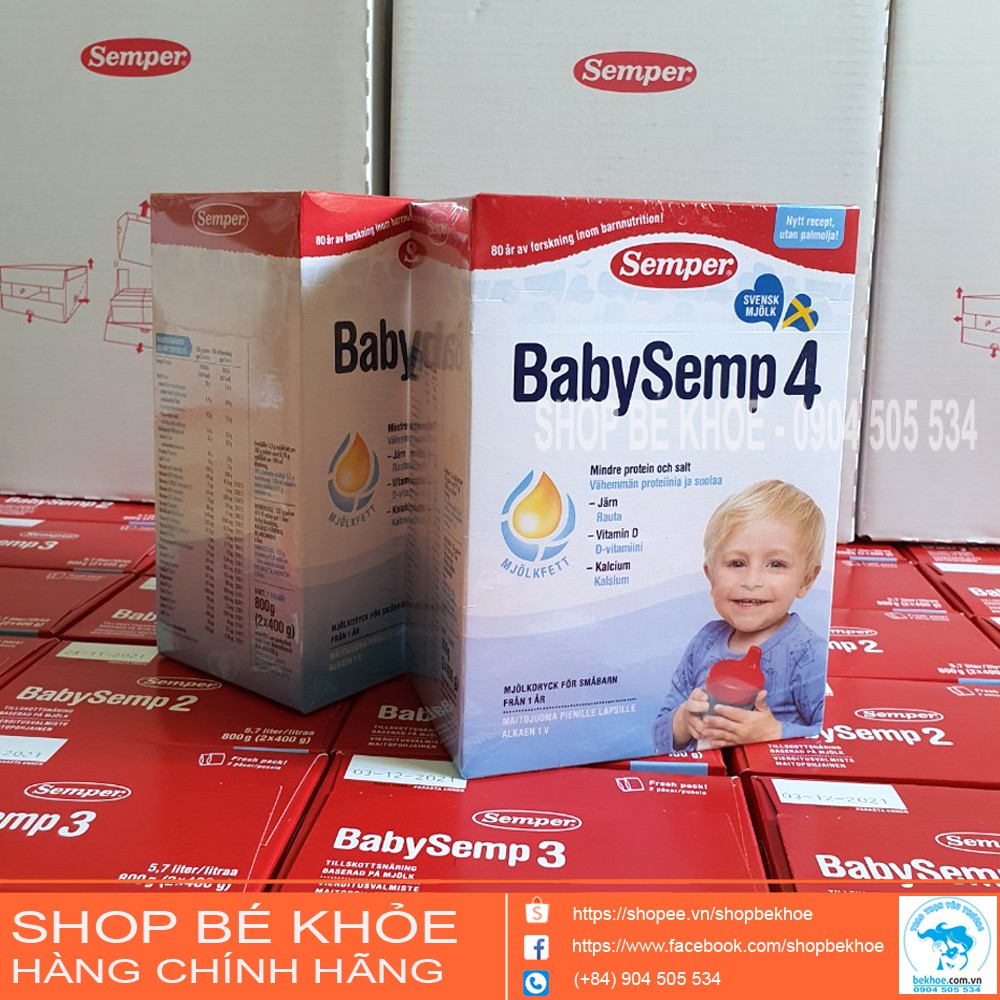 Sữa bột Semper 3, 4 - Baby Semp Thụy điển 800gr