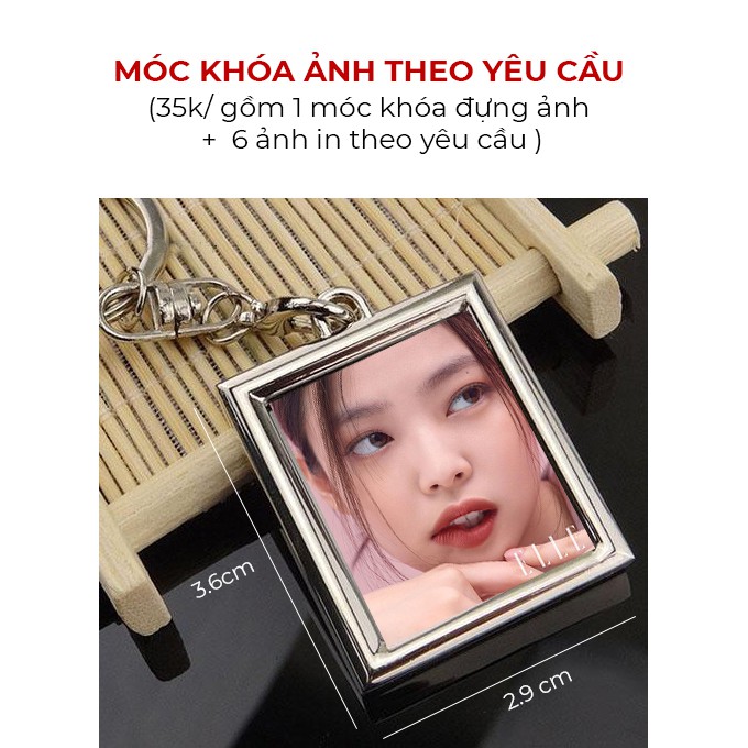 MÓC KHÓA tặng KÈM 6 ẢNH IN THEO YÊU CẦU ( ảnh để thay mặt móc khóa)