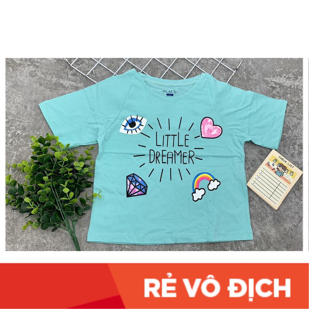 Áo lửng Place bé gái form to. Áo dáng ngắn, chất liệu cotton mát. Cho bạn từ 22-50kg