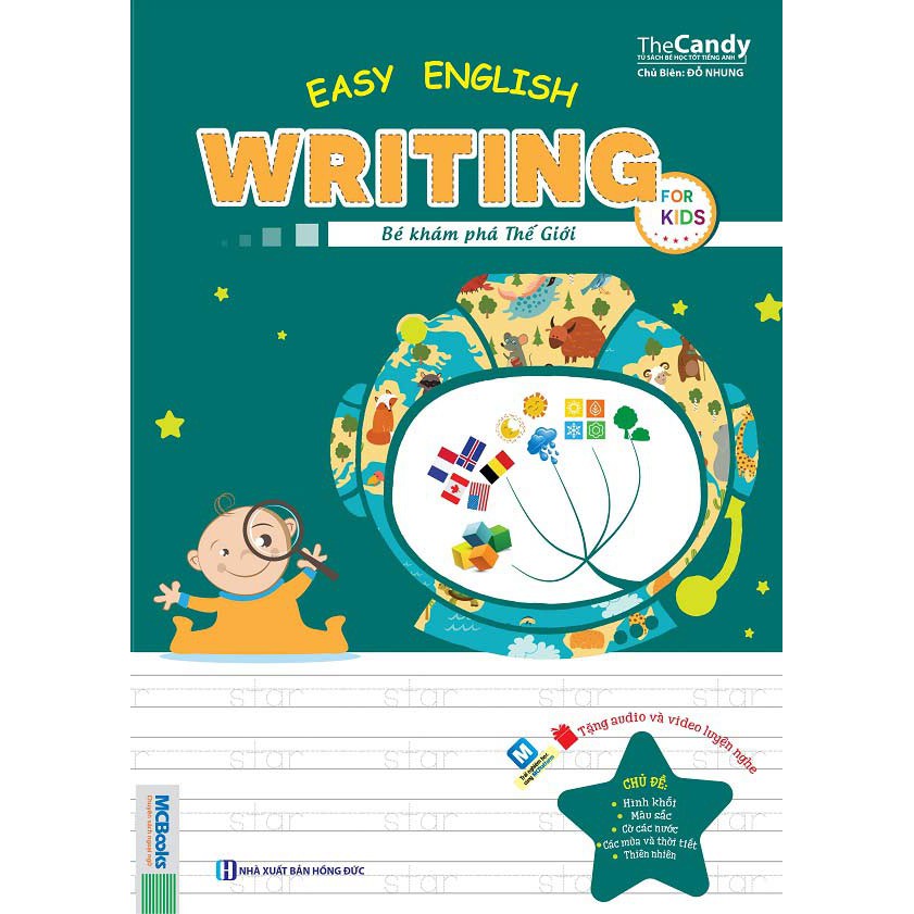 Sách - Easy English writing for kids - Bé khám phá thế giới