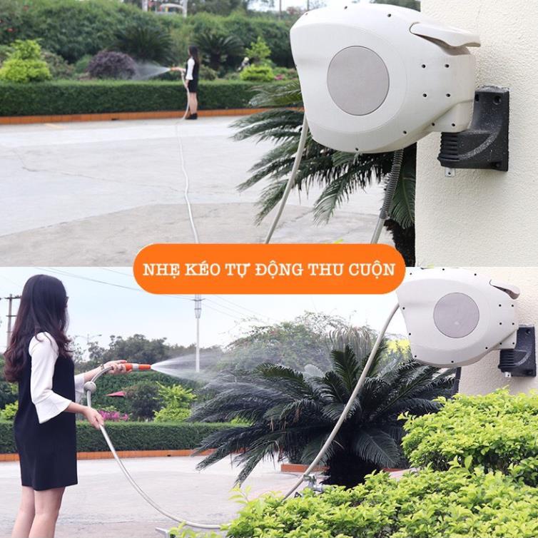 Vòi tưới cây, vòi rửa xe Lionking 15 MÉT. Rulo cuộn ống tự động