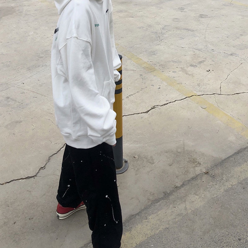 Áo Hoodie Dáng Rộng In Chữ Phong Cách Hàn Quốc Dành Cho Nữ