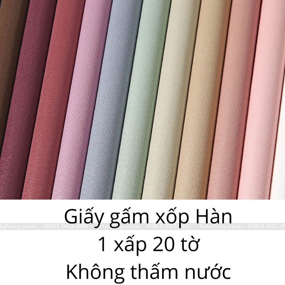 Giấy gói hoa gấm xốp Hàn Quốc không thấm nước (xấp 20 tờ) - GIA0071