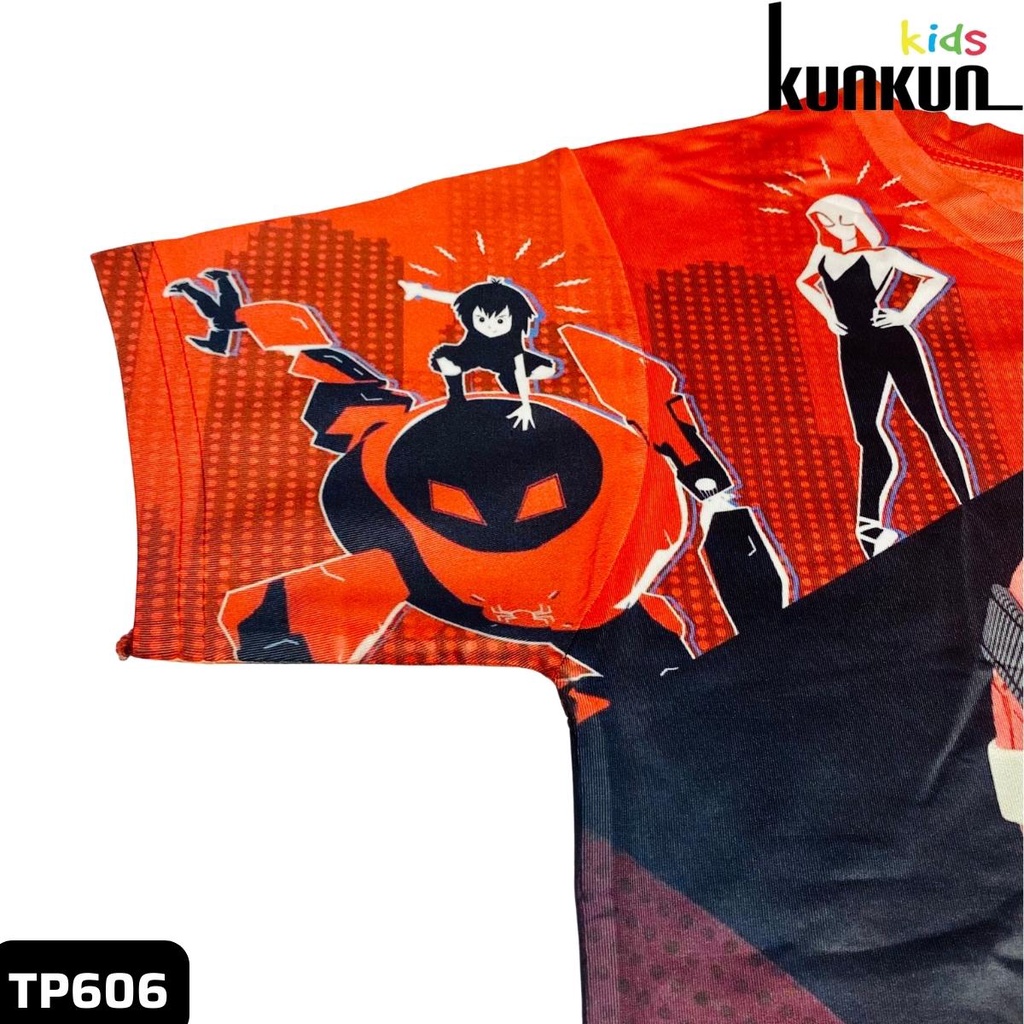 Quần áo bé trai Kunkun Kid TP606 in hoạt hình Người nhện Spiderman chất Thun lạnh size đại từ 10-60kg