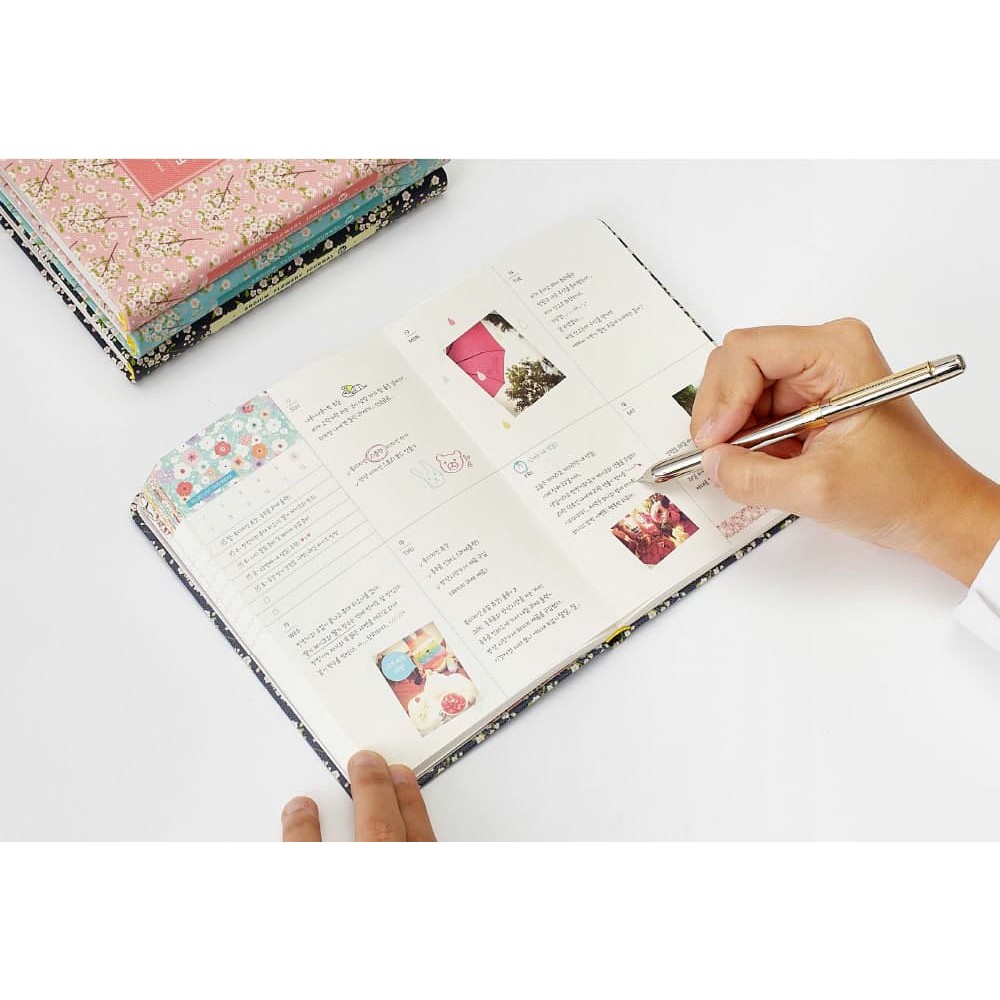 Sổ tay Planner ghi chép To-do-List Flowery Journal- Khổ A5- khâu gáy 120 trang