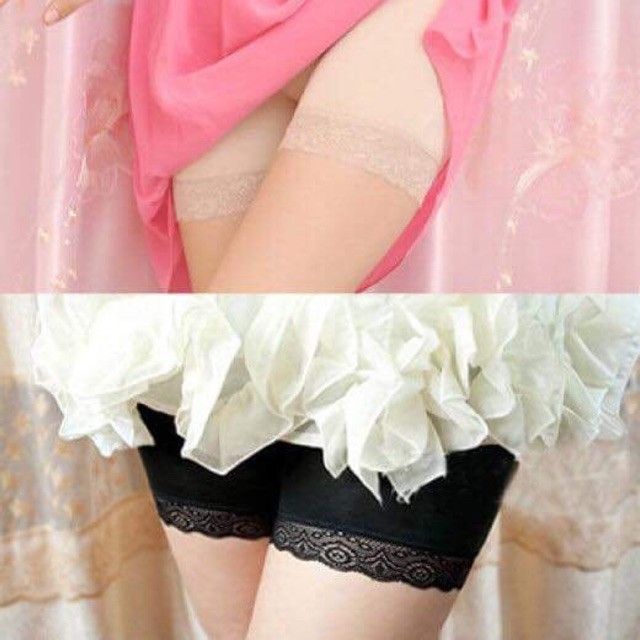 Nhập WAFS1822 hoàn 15% tối đa 25k xu_ Quần đùi mặc trong váy gấu phối ren vải cottong sợi tre kháng khuẩn