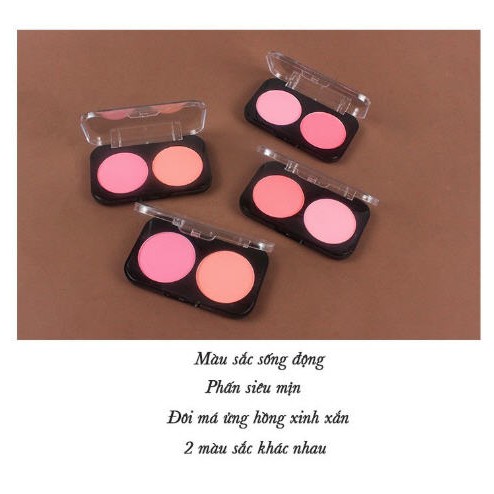 Phấn má hồng lâu trôi LAMEILA hộp 2 ô màu tự nhiên bảng phấn má nội địa Trung ZD-BM01 | BigBuy360 - bigbuy360.vn