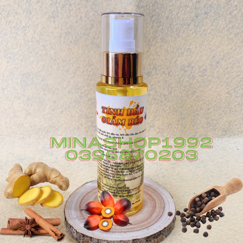 Tinh Dầu Giảm Béo 100ml - Mẹ sau sinh, Mờ dư thừa bụng, đùi, tay...