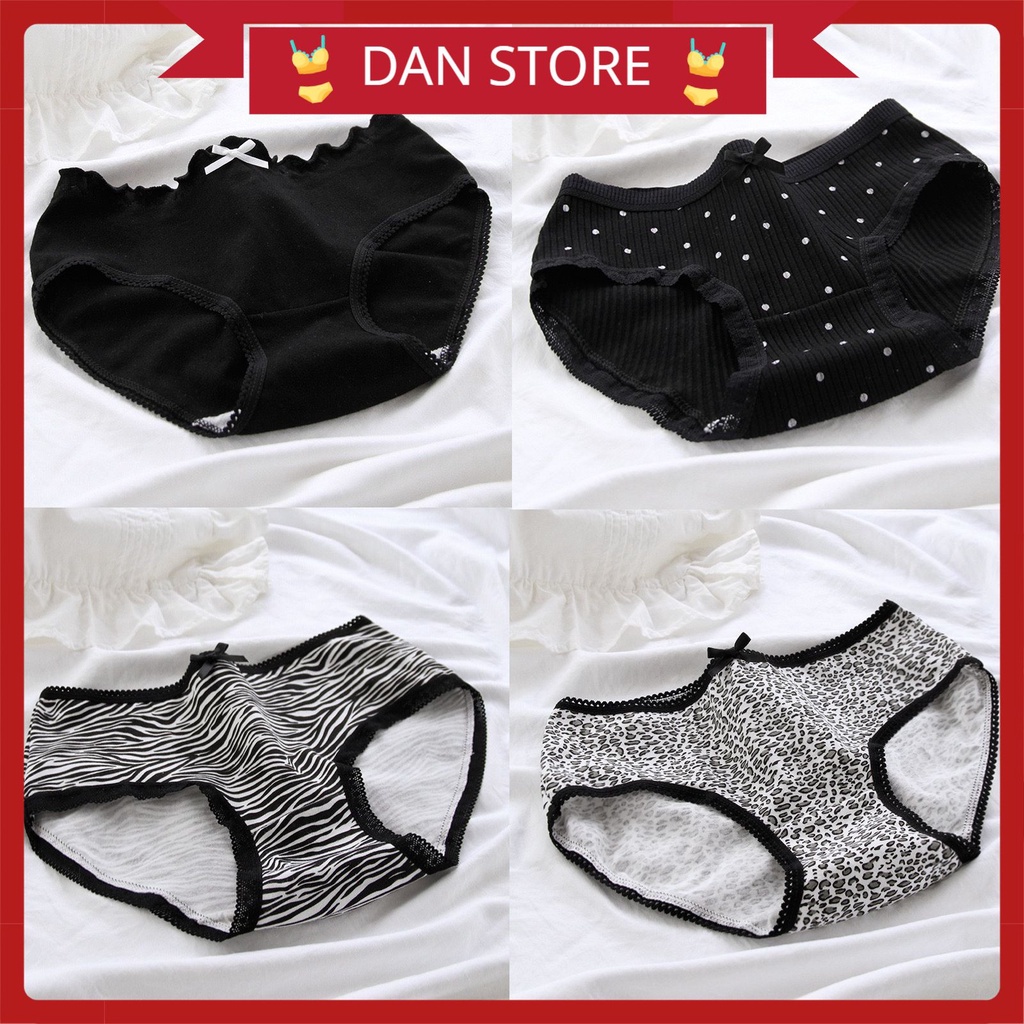 Quần Lót Nữ - Quần Lót Nữ cotton gân tăm thiết kế viền ren thoáng mát DAN STORE MÃ 3130
