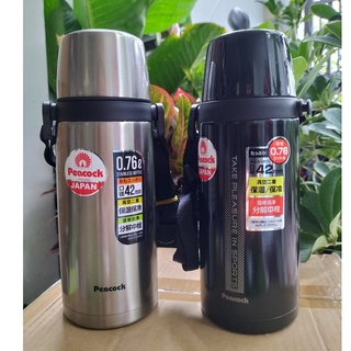 Bình giữ nhiệt Peacock 760ml - ASJ-80 hàng nhập khẩu cao cấp- màu đen
