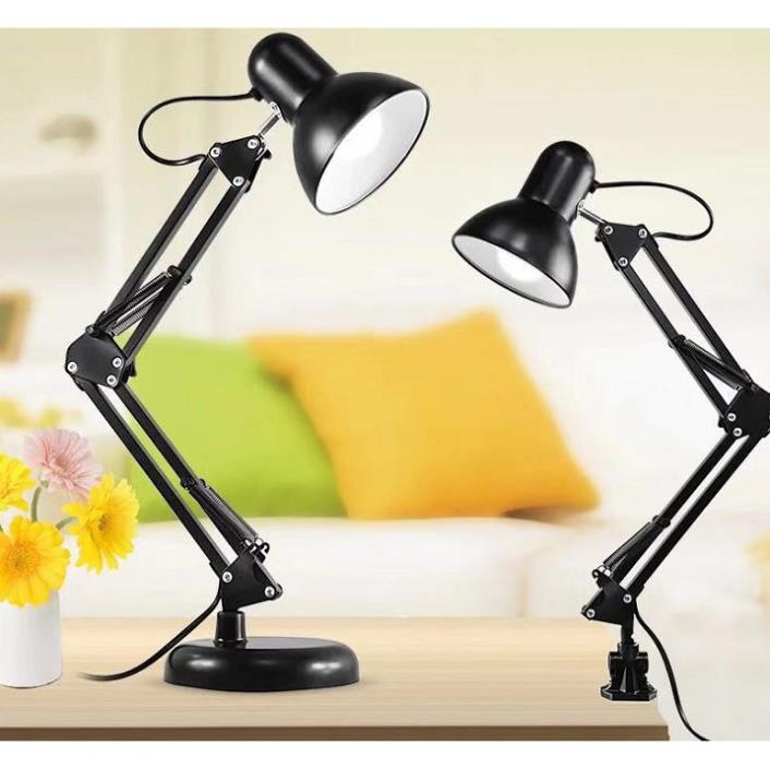 Đèn để bàn - kèm kẹp bàn đa năng Đen( bao gồm bóng đèn)