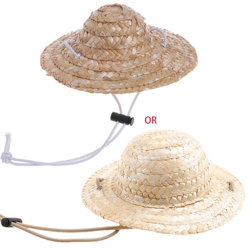 Mũ Rơm Đan S/L Dễ Dàng Điều Chỉnh Cho Thú Cưng