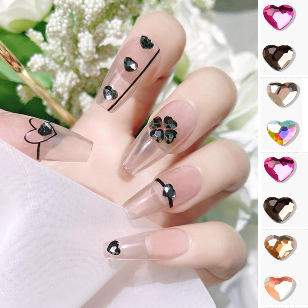 Phụ Kiện Trang Trí Móng Tay Trái Tim DYRUIDOJ|Set 10 Phụ Kiện Trang Trí Móng Tay Thời Trang