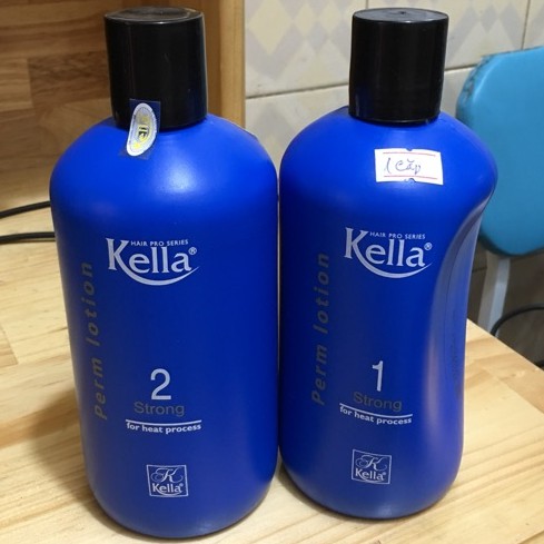 1 cặp kem uốn-dập setting Kella 500+500ml dành cho tóc khoẻ