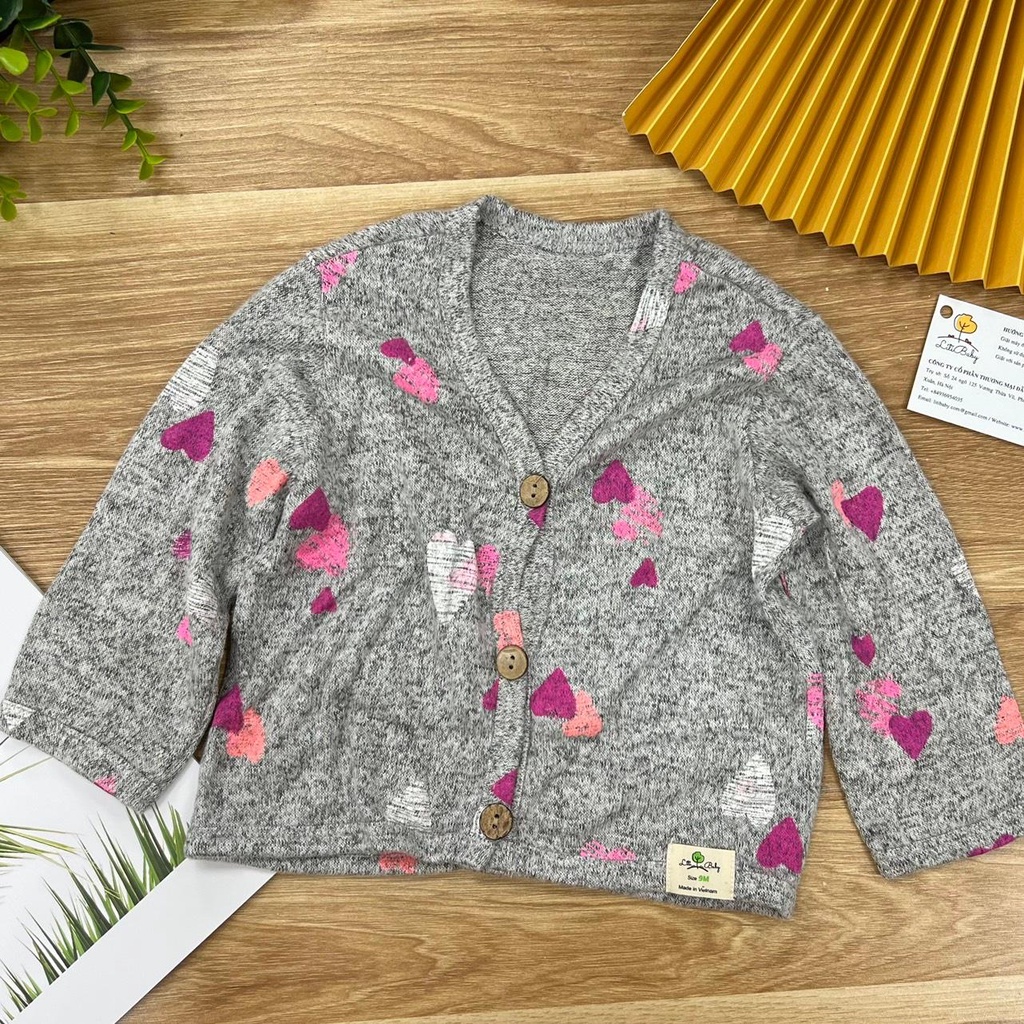 Áo len sơ sinh cài cúc LITIBABY 6/36m