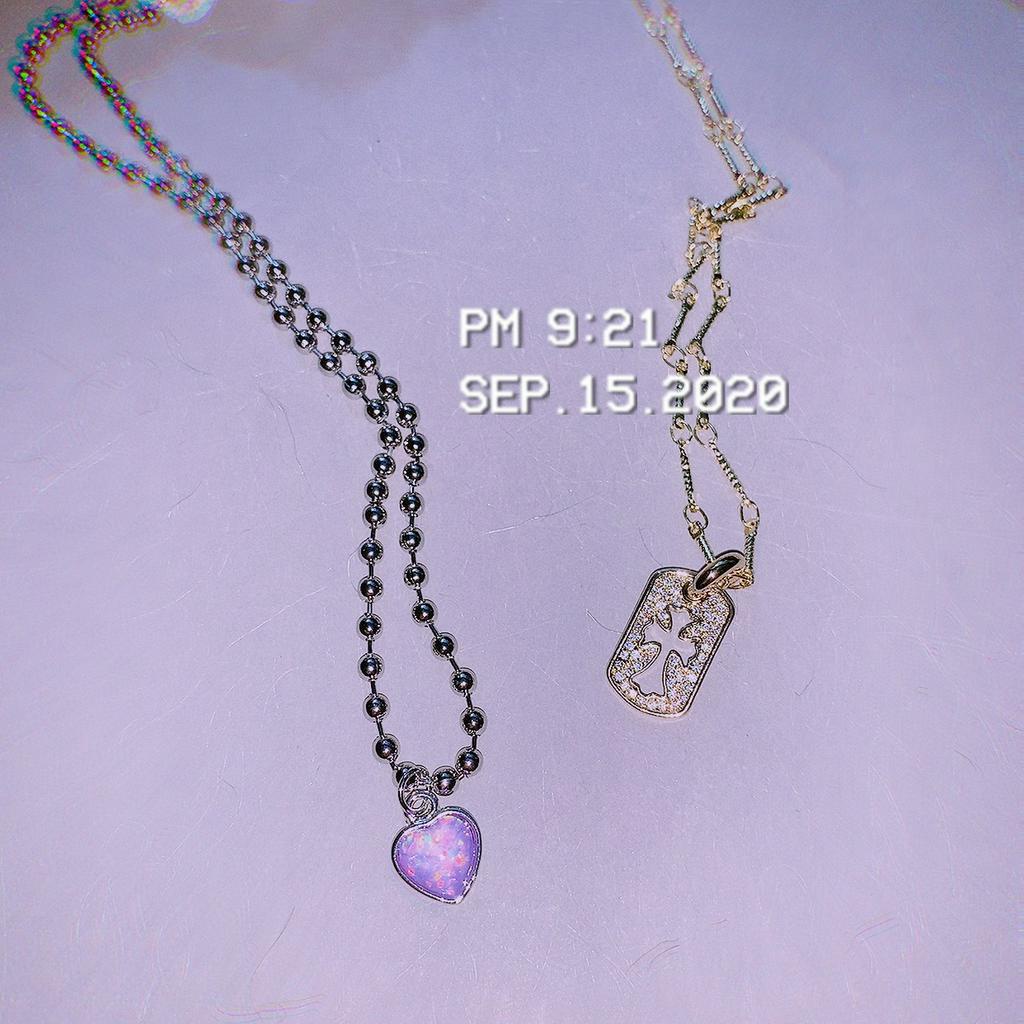 Dây Chuyền Kiểu Dây Xích Mặt Chữ Thập Phong Cách Nhật Bản 22676