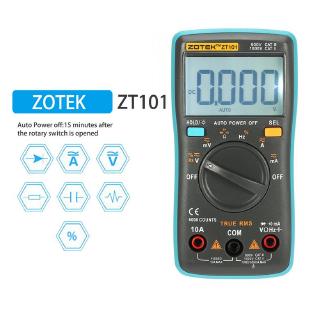 Đồng hồ vạn năng PK ZOTEK ZT101 kỹ thuật số nhỏ gọn 6000 mức kiêm vôn kế AC/ DC