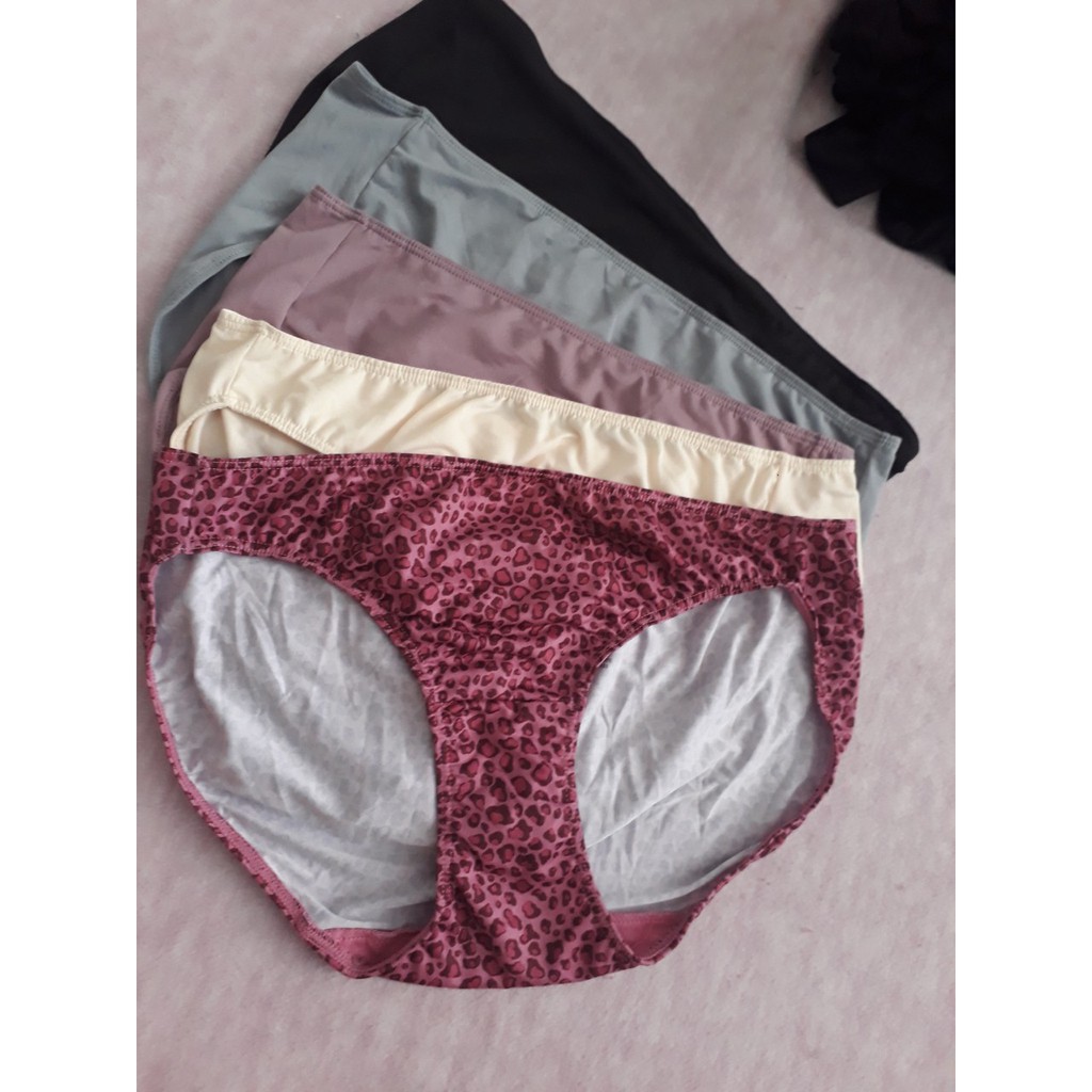 Combo 5 quần lót nữ bikini big size microfiber Hanes RM42AS
