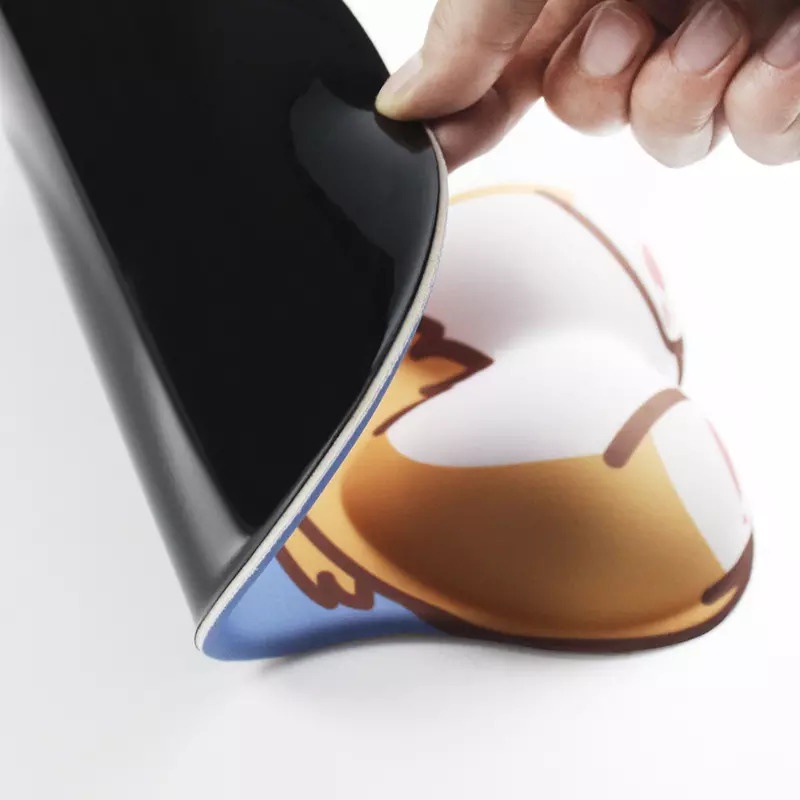 Tấm Lót Chuột Gel 3D Hình Chú Chó Corgi Dễ Thương Có Đệm Kê Cổ Tay Tiện Dụng Cho Văn Phòng / PC / Laptop