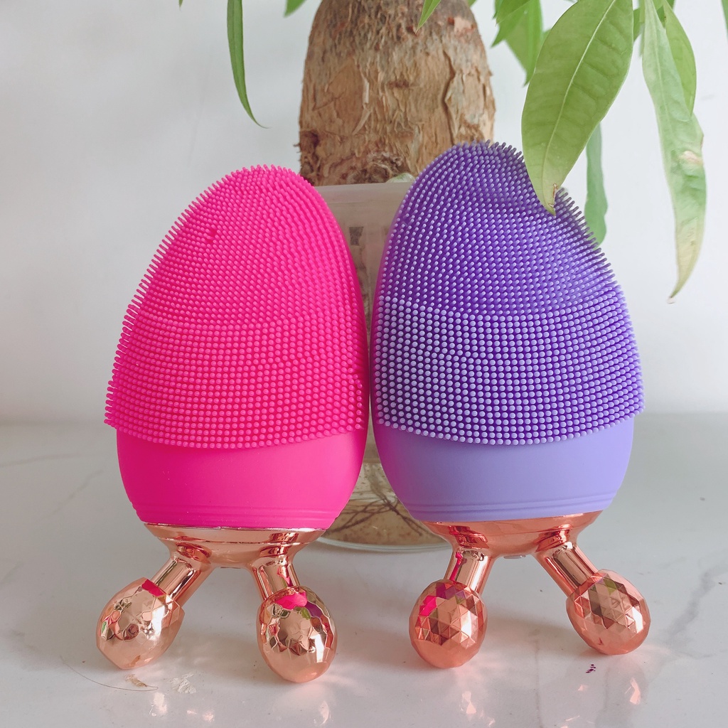Máy rửa mặt massage lăn nâng cơ 2in1