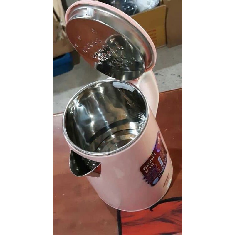 Ấm siêu tốc 2.5L, 2 lớp cách nhiệt, đun sôi nước nhanh chóng, chỉ từ 3-5 phút