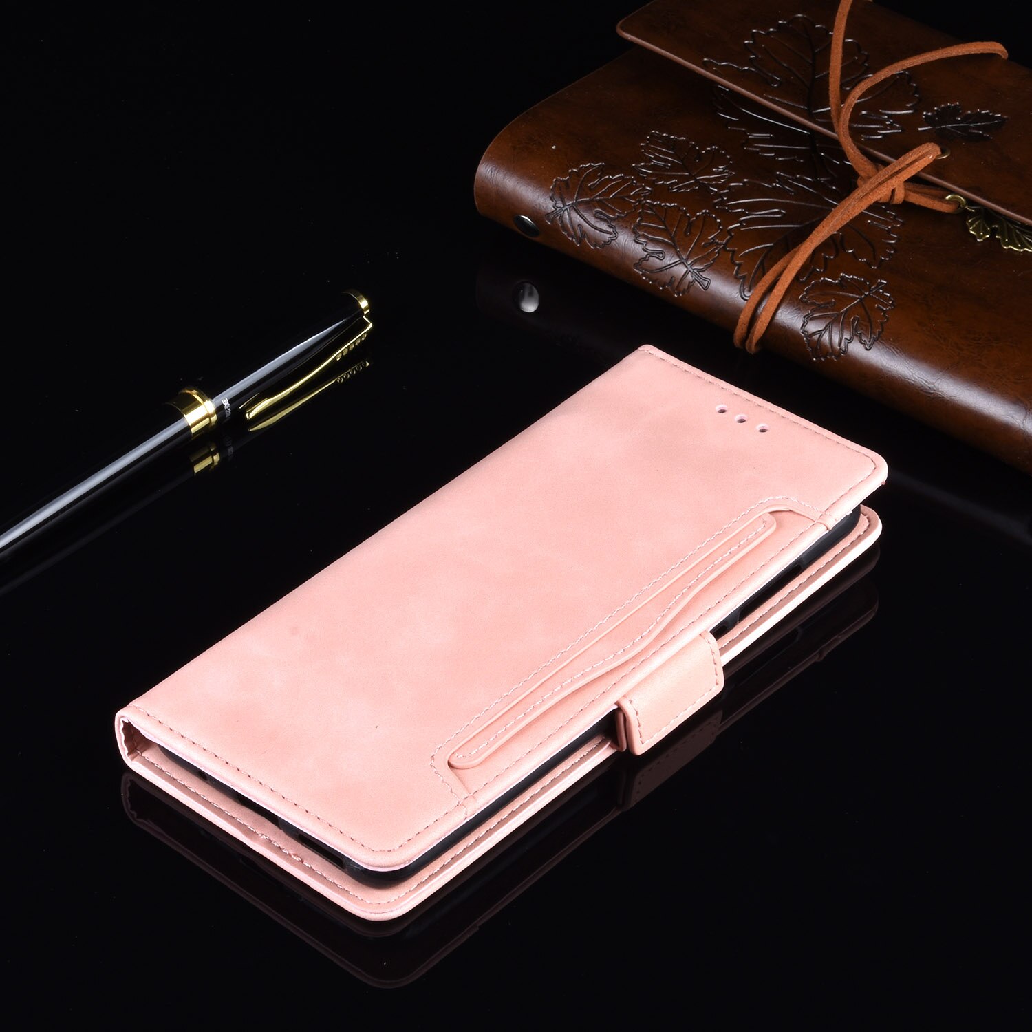 Bao da điện thoại dạng ví nắp lật có nhiều ngăn đựng thẻ chất lượng cao phong cách cổ điển cho Asus ROG Phone 3