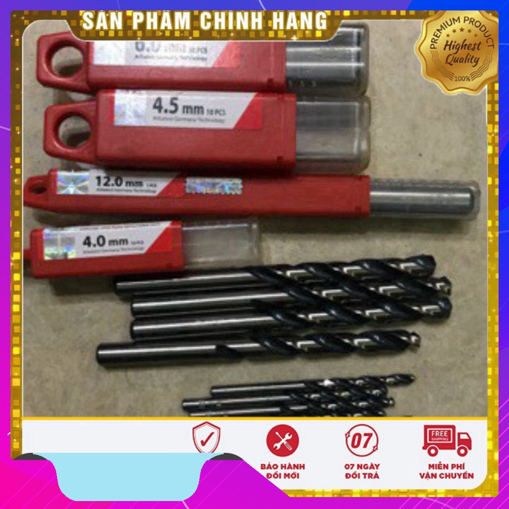 [Hàng chính hãng- Ảnh shop chụp ] Mũi khoan inox cao cấp Arbalest ( từ 0.8-16mm)