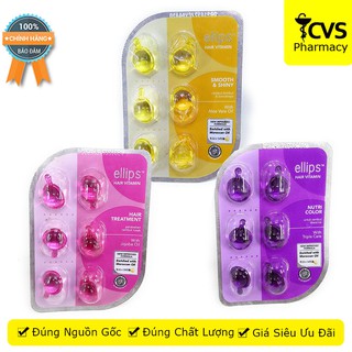 Ellips Hair Vitamin dạng mỗi vỉ x 6 viên - Viên Serum Giúp Tóc Khỏe, Bảo Vệ Tóc- cvspharmacy