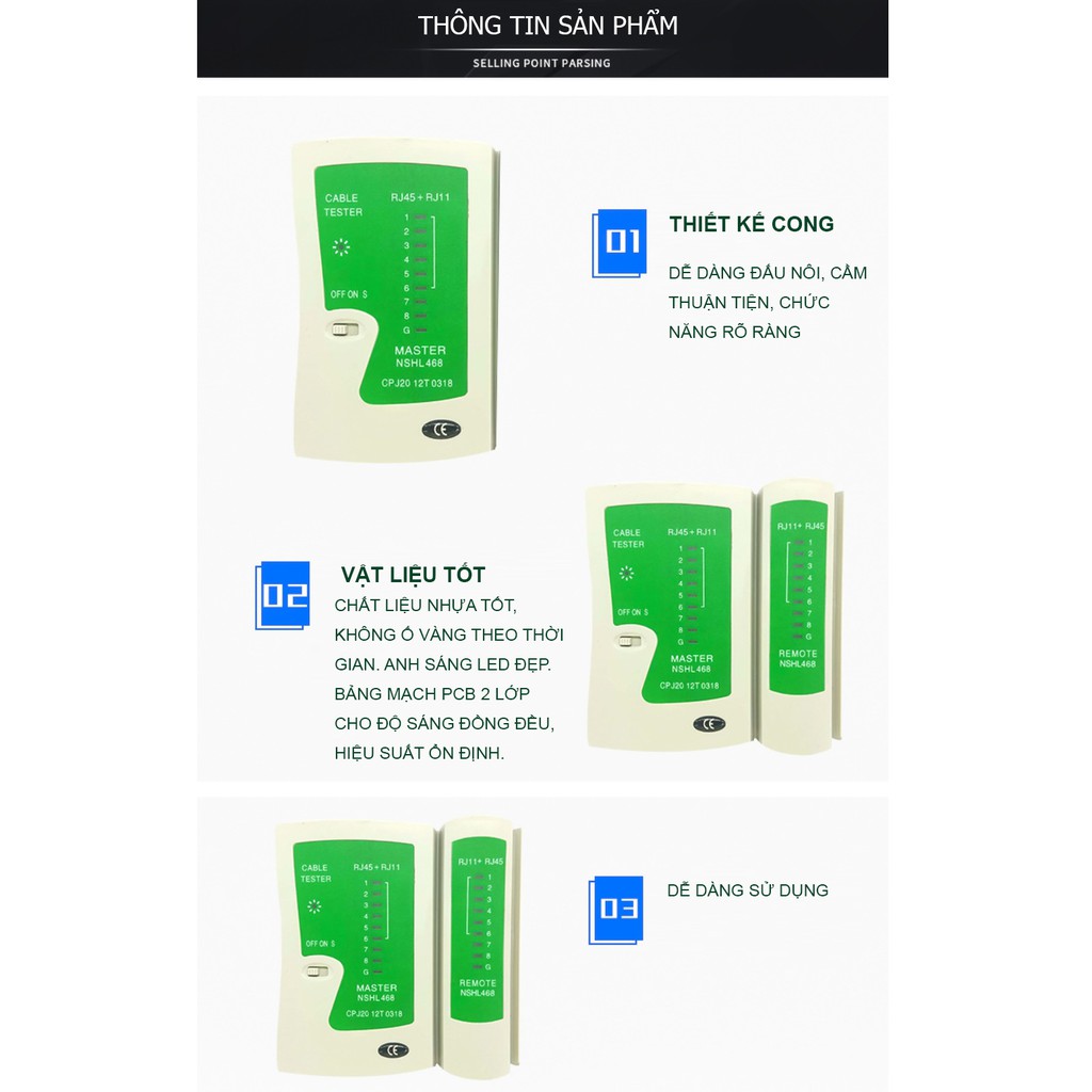 Kìm bấm mạng đa năng (kềm cắt, tuôt, bấm) với chất liệu thép các bon, tặng kèm kéo cắt vàng - Một sản phẩm của Tuosen