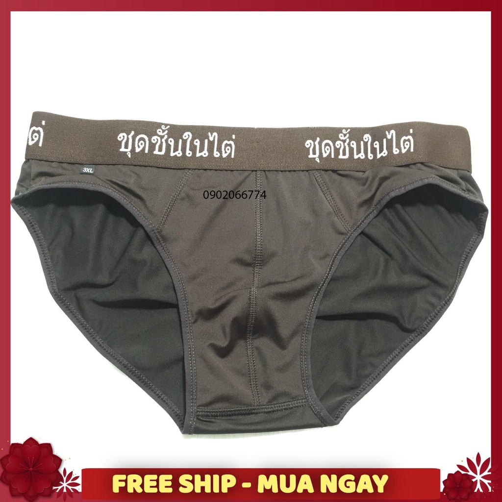 Bộ 3 Quần Lót Nam thái - Quần xì nam co giản hàng thái lan cho nam từ 40 - 80kg Vải Thun Lạnh Cao cấp