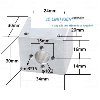 Gối đỡ đai ốc vitme T8 màu trắng