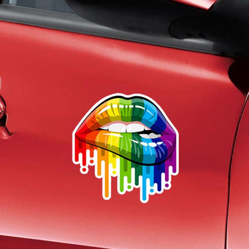 Miếng Dán Phản Quang Cảnh Báo An Toàn Hình Đôi Môi Mặt Trời Gợi Cảm Thông Dụng Trang Trí Xe Hơi / Xe Máy DIY