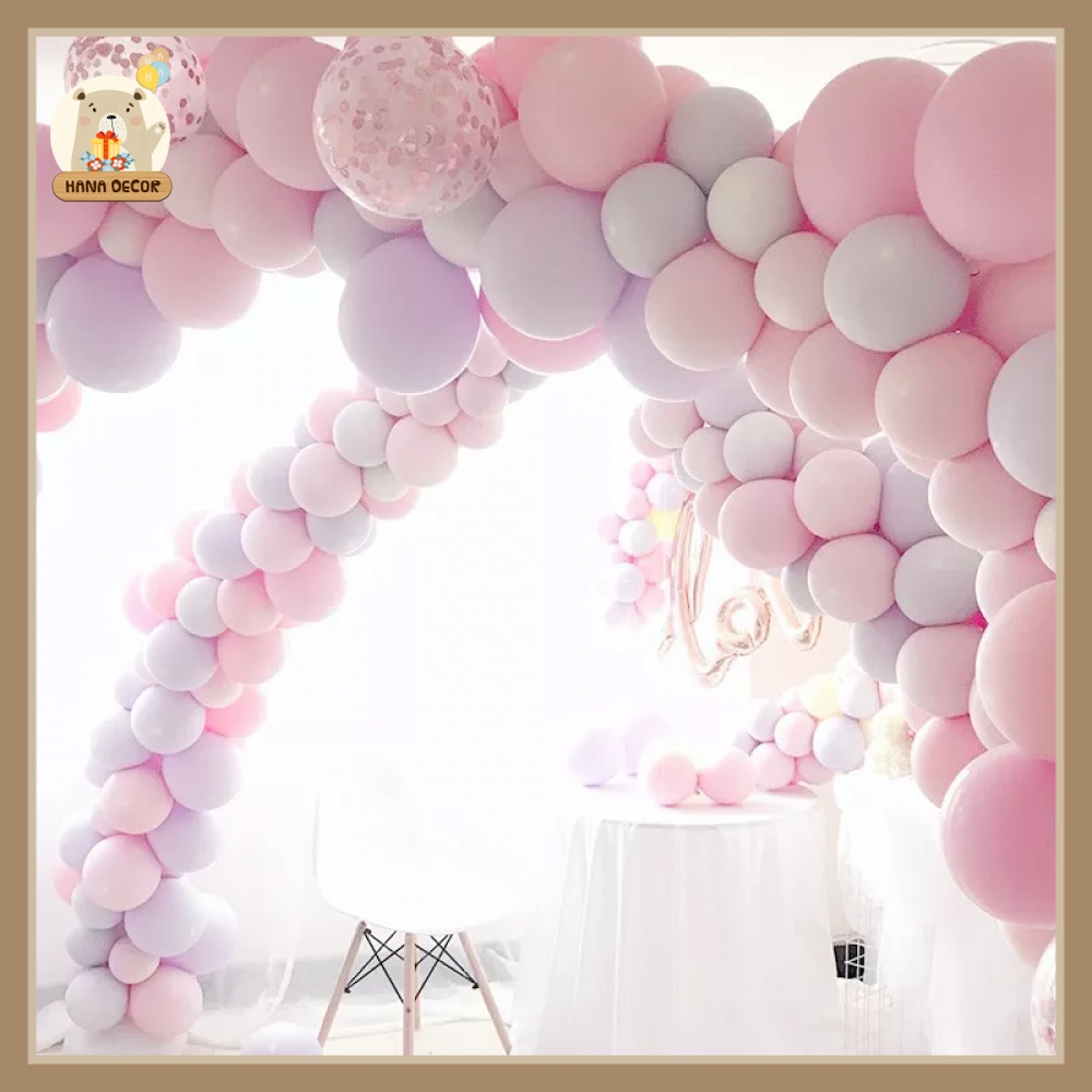 10 bóng pastel / macaron trang trí sinh nhật, thôi nôi Hana Decor