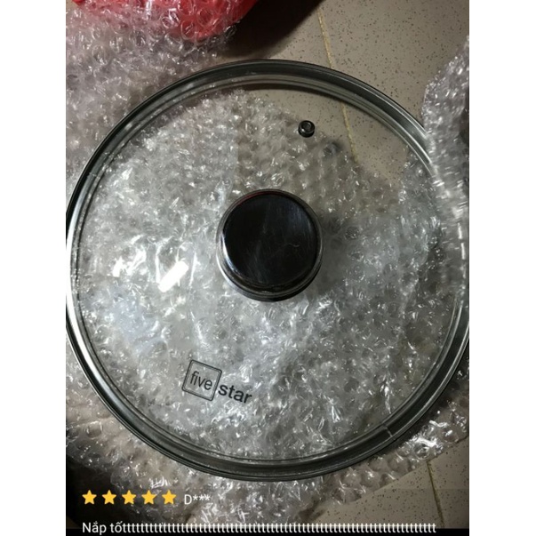 Chảo chống dính FIVESTAR STANDARD 32 CM KÈM nắp kiếng nấu được bếp từ, bếp ga, bếp hồng ngoại BẢO HÀNH 5 NẮM