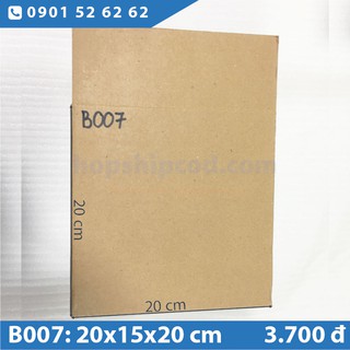 Hộp ship cod, hộp cod, thùng carton B007: 20x15x20 cm