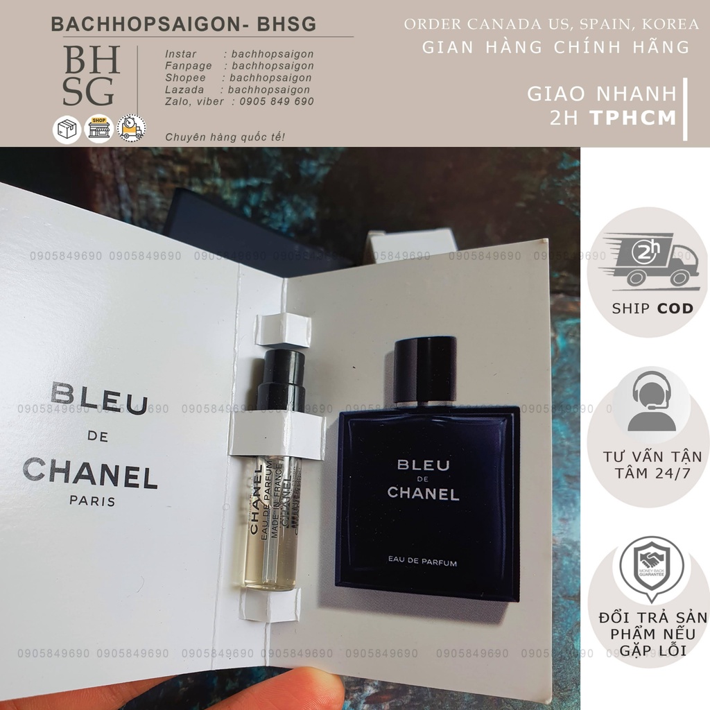 Nước hoa nam Blue de CHANEL 1.5ml - travel