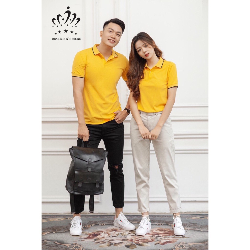 [Xả Kho Giá Sốc] Áo Polo Nam nữ phối viền trẻ trung năng động - Áo thun nam nữ | BigBuy360 - bigbuy360.vn