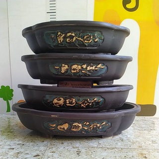 Chậu gốm ovan - Chậu trồng cây cảnh, bonsai