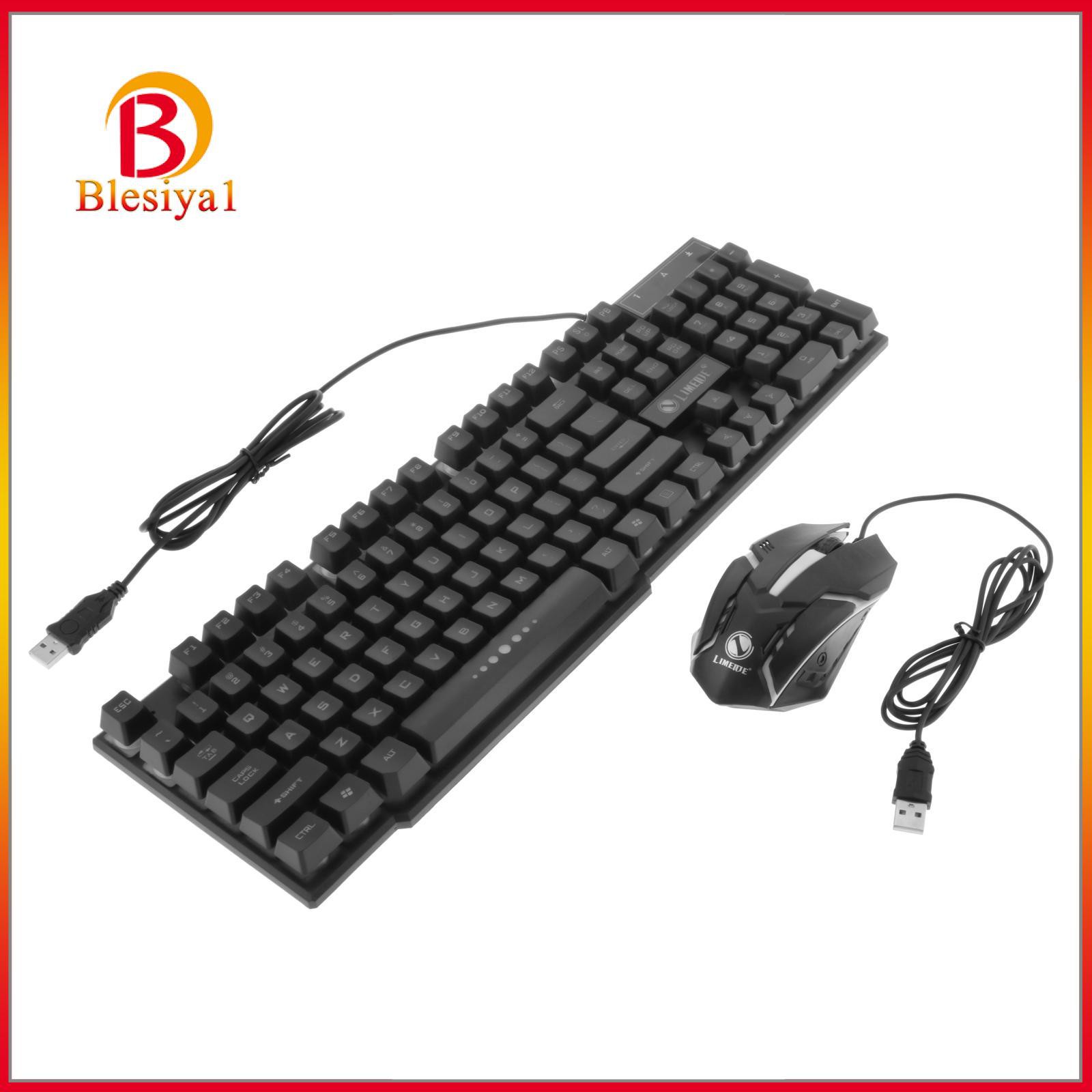 Bàn Phím + Chuột Chơi Game Có Dây Usb 7 Màu Cho Laptop Pc / Us