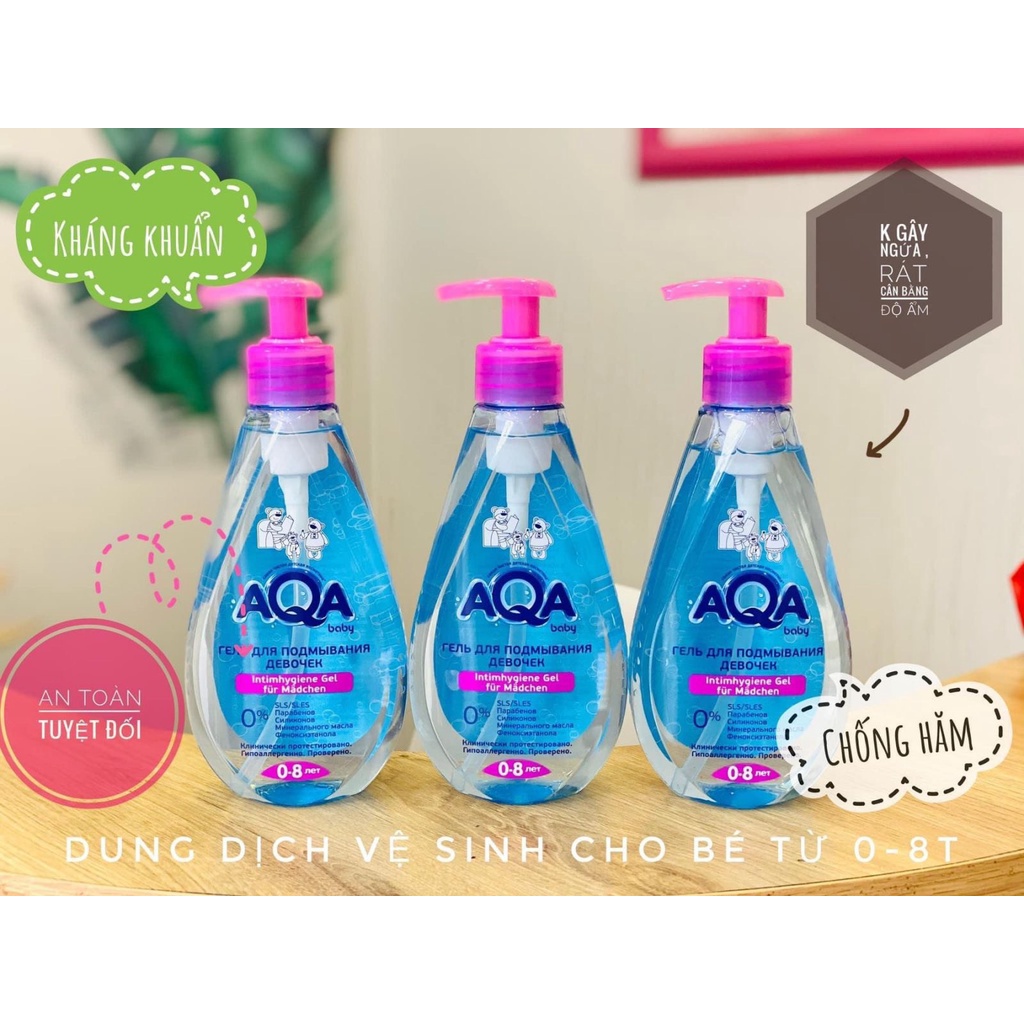 Dung dịch vệ sinh cho bé Aqua Nga 300ml