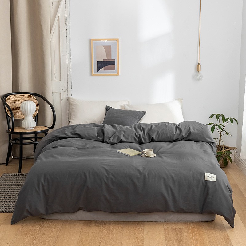 Bộ chăn ga gối cotton TiCi cao cấp KHÔNG BAI XÙ,  hàng nhập khẩu một màu - ( BO CHUN THEO YÊU CẦU) | BigBuy360 - bigbuy360.vn