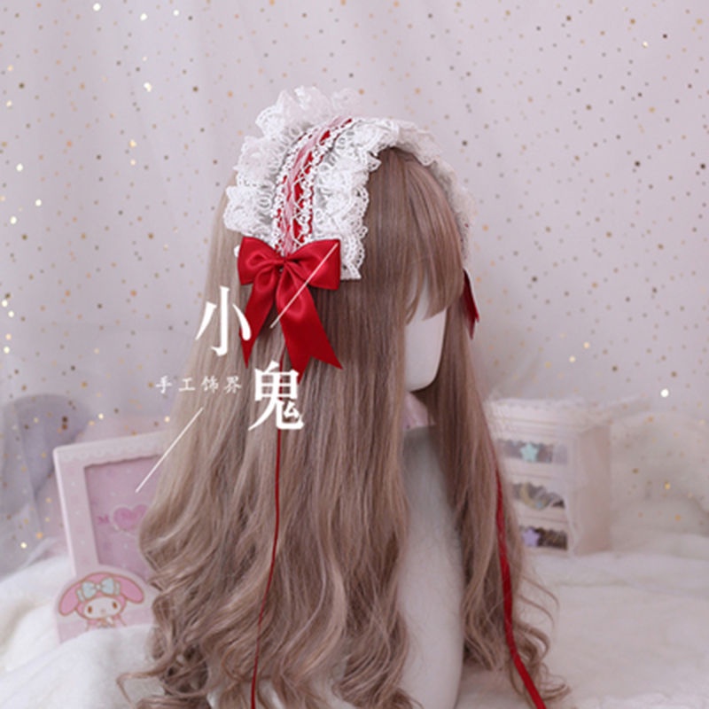 Băng Đô Ren Hoa Phong Cách Lolita Dễ Phối Đồ Cho Nữ