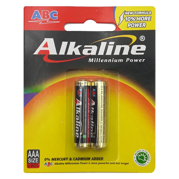 Vỉ 2 Pin ABC Alkaline AAA AK-AAA2B - ABC