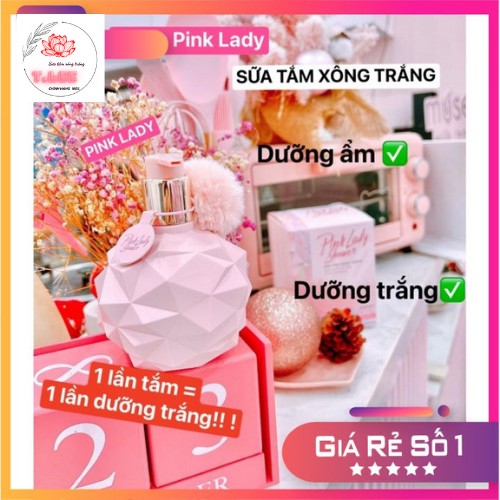 💝SỬA TẮM💝 [ CHÍNH HÃNG 100% ] Sữa tắm xông trắng Pink Lady Shower có tặng kèm son lì Parea