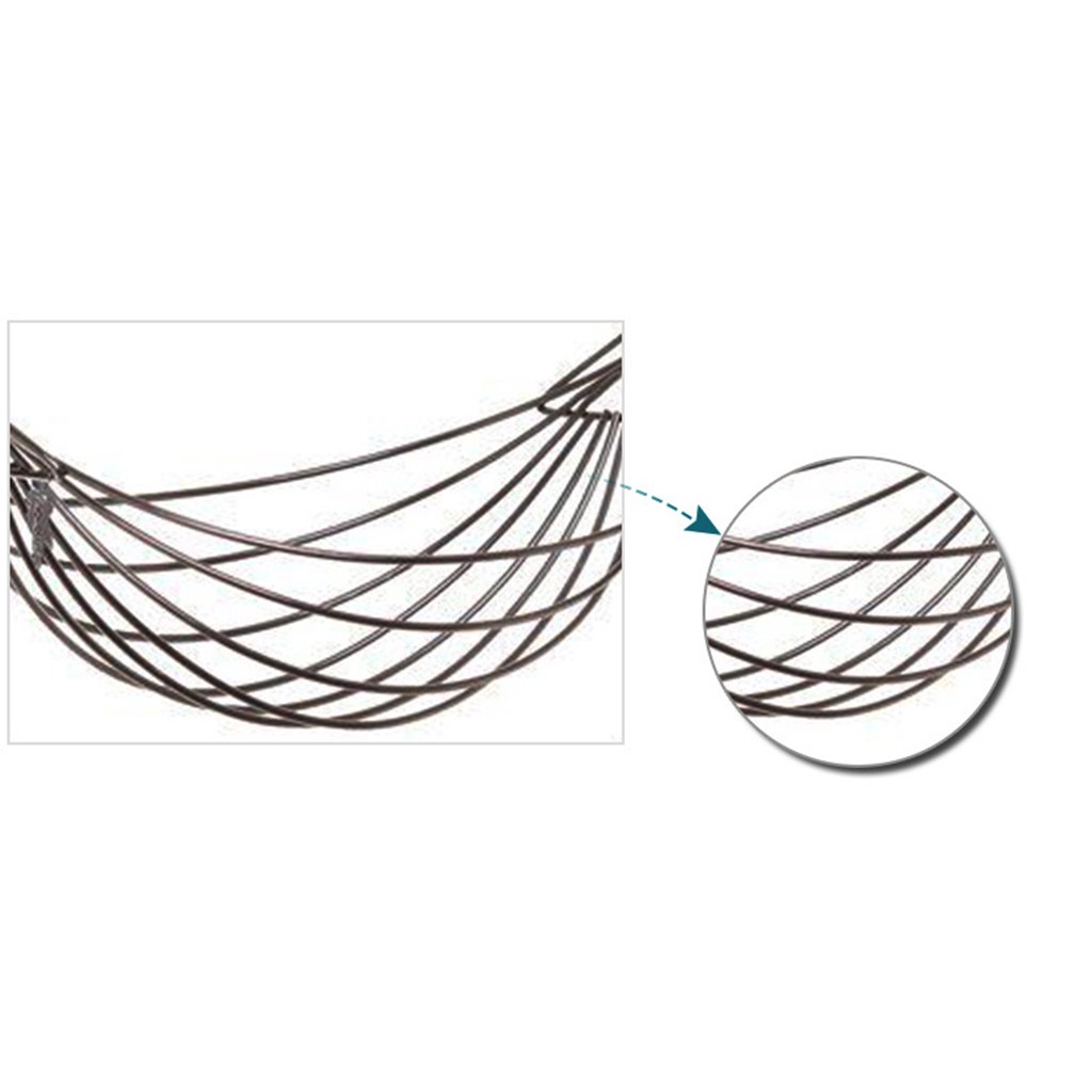 Swinging Metal Fruit Vegetable Bowl Basket 2 Tier Rack Storage Stand Holders