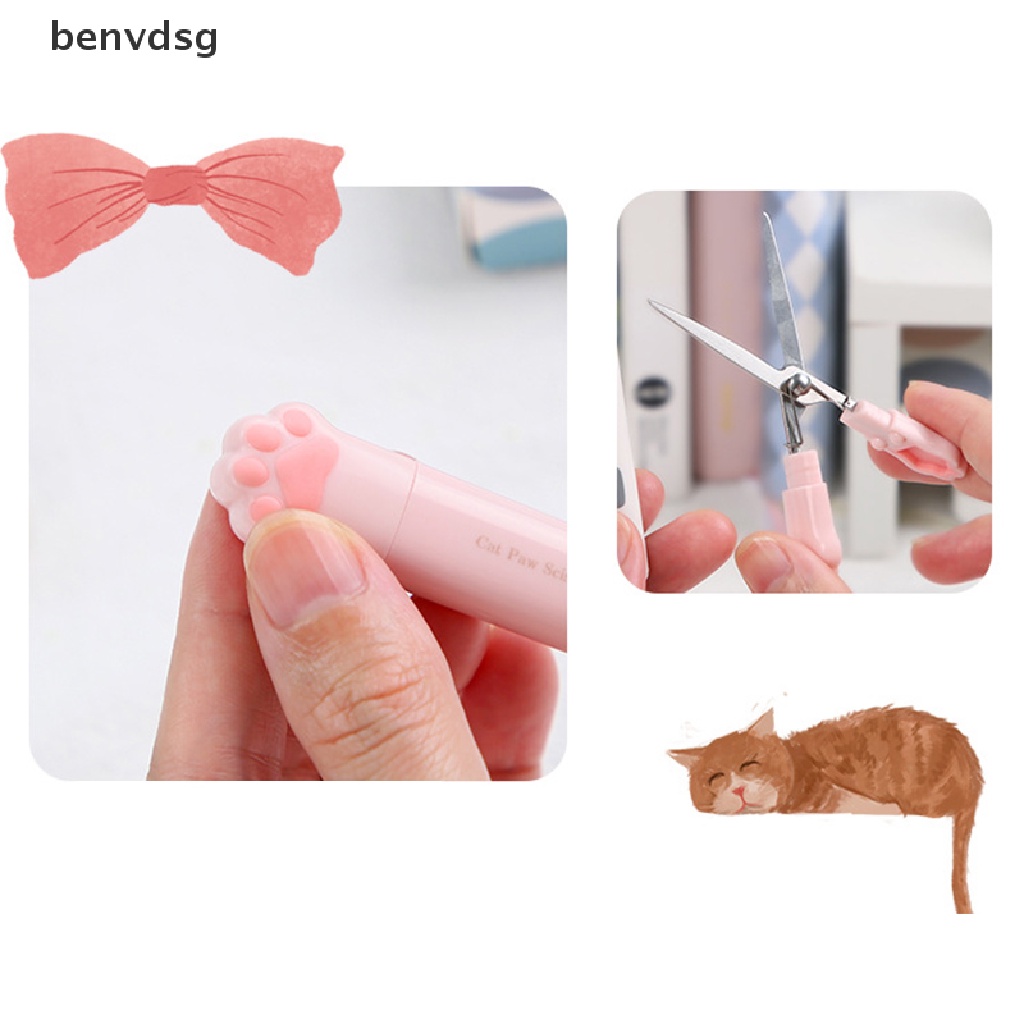 Kéo mini đa năng bằng thép không gỉ hình móng mèo dễ thương