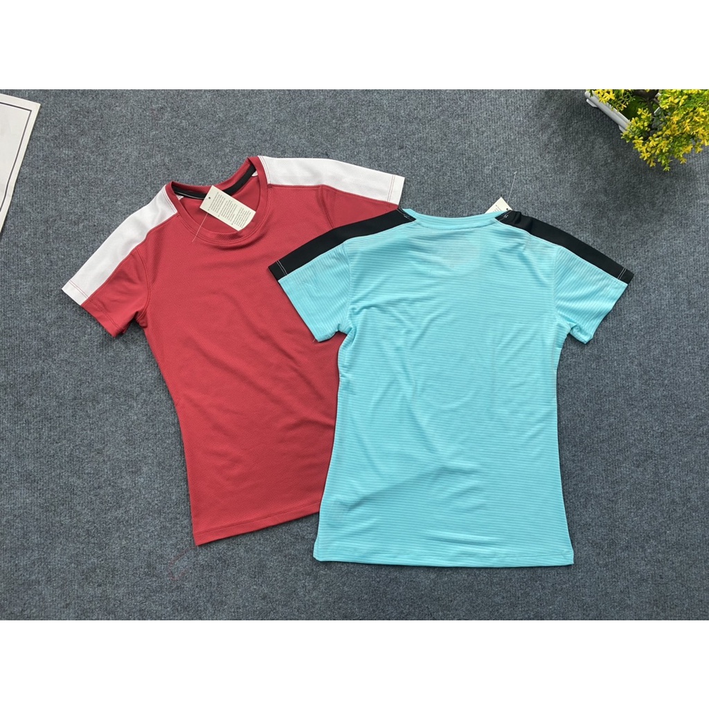 ÁO THUN MÈ NỮ PHÔI MÀU ,CHẤT CO GIÃN 4 CHIỀU .TẬP GYM-YOGA,....